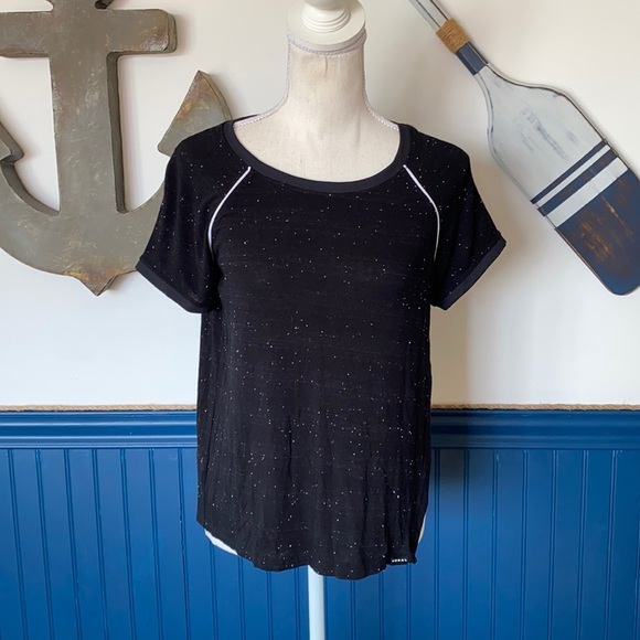 Koral Black shirt with white specks - XS